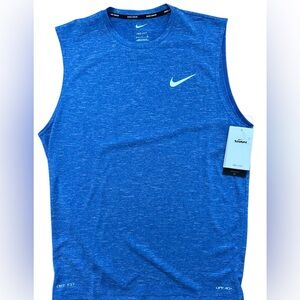 Nike Swim Dri-Fit Blue Sleeveless Athletic Shirt Size Small Men’s NWT’S Stretch